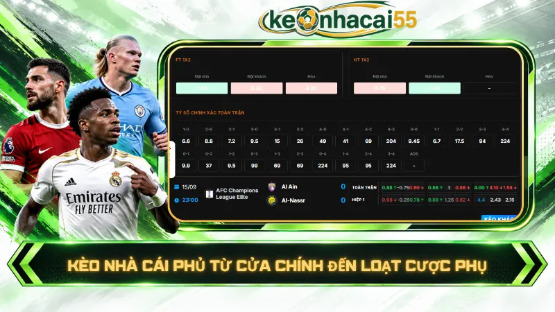 Kèo nhà cái phủ từ cửa chính đến loạt cược phụ